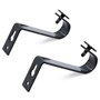 jingming Lot de 4 supports de rail de plafond pour tringle à rideaux - Noir - Diamètre inférieur à 22 mm