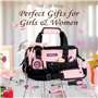 SHALL Ensemble d'outils roses de 246 pièces pour femme, trousse d'outils de base pour la maison avec sac à outils ouvert de 35,6