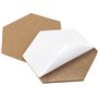 CHEUKYIU Lot de 10 plaques de liège autocollantes hexagonales de 6 mm - 20 x 17,5 cm - Tableau d'affichage en liège - Pour mur, 
