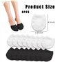 DERJDISF 8 Paires de Demi-Chaussettes Invisibles en Coton - Chaussettes Avant-Pied Respirantes avec Silicone Antidérapant pour F