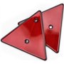 BLUESEABUY 2Pcs Catadioptre Triangle Rouge Réflecteurs Triangles Réfléchissant Remorque Triangle Reflecteur de Signalisation Vis