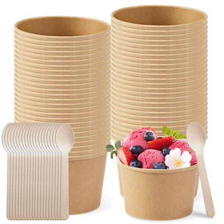 Lot de 50 coupes à glace