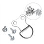 25Pcs D Anneaux Cadre Photo, Accroche Tableau Crochet pour Cadre avec 50 Vis Anneaux Cadre Photo en D (Argent)