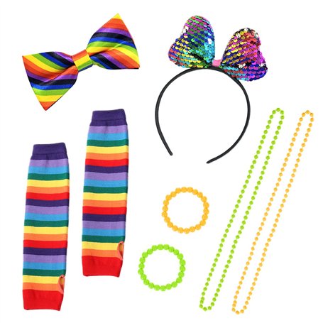 Ensemble de 7 accessoires vestimentaires années 80