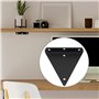 PINGEUI Lot de 6 supports d'étagère en métal noir - 140 x 130 x 26 mm - Support d'étagère murale invisible - Triangle caché - Su