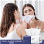 Lot de 100 serviettes jetables pour le visage, pour le lavage et le séchage, lingettes sèches en coton doux pour le lavage et le