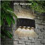CHEVVY Applique Murale LED Noir 8W Applique Intérieur/Exterieur Murale IP65 Lampe Blanche Chaude 3000K Murale Moderne Carré Up D