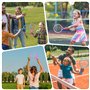 Aoreun Raquette de Tennis pour Enfants, Ensemble de balles pour Enfants avec Sac de Transport, 4 balles d'entraînement Douces et