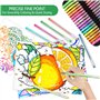 Melifluo Lot de 120 Stylos Gel Pailletés - 60 Couleurs avec 60 Recharges dans un Étui à Fermeture Éclair pour Coloriage Adulte e