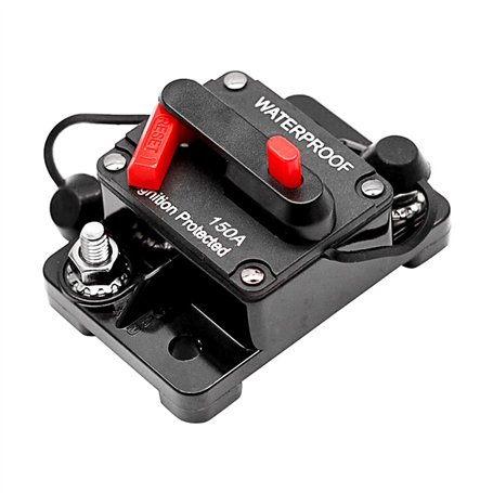 Mizikuu Disjoncteur de Voiture 150A DC12-48V - Fusible Réarmable Étanche pour Automobile