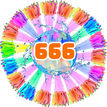 TFSZE 666 Pcs Ballons D'eau，Bombe a Eau Ballon