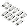 Lot de 11 pinces à billets en acier inoxydable argenté pour billets