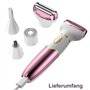 Koeutoze Rasoir Electrique Femme, 4-In-1 Tondeuse Femme Intime, Epilateur Visage Femme avec Affichage LED, Sec et Humide IPX7, p