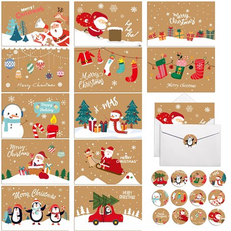 MUXIWOM Carte de Noel avec Enveloppe