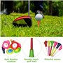mizikuu Tees Golf Plastique, 50 pièces 83mm 3 1/4 Pouce Tee Golf Durable Portables avec Tête en Caoutchouc pour La Pratique Et l