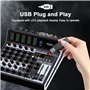BOMGE Console de mixage audio professionnelle 6 canaux avec effet DSP 99, + 48 V Phantom, Bluetooth, interface USB. Processeur A