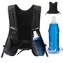Gilet de course avec bouteilles – Gilet d'hydratation – Gilet de course avec bouteille d'eau douce de 500 ml – Gilet d'hydratati