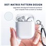 DLseego Compatible avec Airpods Coque,Housse de Protection en TPU Souple Antichoc Claire Airpods Étui avec Porte-clés [LED Avant