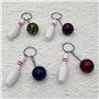 Bowling porte-clés, 12 pc mini bowling Mitgebsel Pendentif Porte-clés Bowling Pins Porte-clés Bowling clés pour amis Enfants Fam