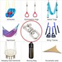 WZYTEU Anneau Pivotant, M8 Crochet Balancoire en Acier Inoxydable 304 + 2 M8 Mousqueton Balancoire pour Chaise Hamac Balançoire
