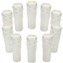 Tubes de Bougie avec Gouttes 100 mm Bougies Gouttes Gouttes en Plastique Couvre les Tubes 10 Pièces