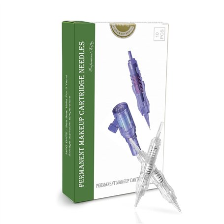 TATELF Tattoo Cartridge Needles - Mixed Sterilized Screw Needles for Permanent Makeup Machine Tattoo Eyebrow Eyeliner Lip Contou