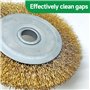YEJAHY Lot de 4 brosses à joints, brosse de désherbage pour débroussailleuse, brosse à herbes sauvages, brosse métallique, bross