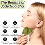 Lamkrtlp Jade Roller Visage et Gua Sha Masseur, Rouleau de Jade Double Extrémité et Pierre de Massage Naturelle, Masseur de visa