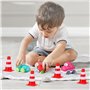 JDCMEI 30 pièces Mini Cônes de Signalisation Barrière de Circulation Miniature Mini- Cônes de Circulation en Plastique pour Enfa