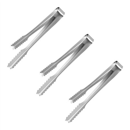 Lot de 3 pinces à glace en acier inoxydable