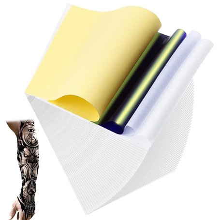30 Feuilles Papier de Transfert de Tatouage