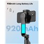 Qimic Stabilisateur Smartphone Perche Selfie Trépied avec télécommande sans Fil, Batterie 920 mAh, stabilisateur d'équilibrage A