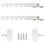Houdao 2 pièces 18cm Entrebailleur Fenetre Sans Perçage Bloque Fenetre Ouverte et Verrous de Portes avec 4 Vis Bloc Fenetre pour