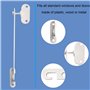Houdao 2 pièces 18cm Entrebailleur Fenetre Sans Perçage Bloque Fenetre Ouverte et Verrous de Portes avec 4 Vis Bloc Fenetre pour