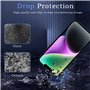 AKLPP 2 Pièces Verre Trempé Anti-Espion pour iPhone 14 Plus avec 2 Pièces Protection d'Objectif de Caméra, 9H Film Protection Éc
