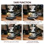 Apritsce Balance à Café Numérique avec Minuteur, Rechargeable Balance de Cuisine avec Affichage LED et Fonction Tare, Balance po