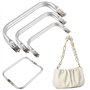 LWMTT 3 Pièces Poignées de Cadre de Sac à Main 16cm 20cm 25cm Cadres de Sac à Main en Aluminium pour Sac à Main de Bricolage Acc