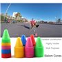 JPudinor Slalom Cônes Plot Slalom Roller Skating Patinage Multicolore Pile Obstacle Lot de 50
