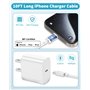 Cable iPhone USB C 3M [Certifié MFi], Cable USB C vers Lightning Long Cable iPhone Charge Rapide 3M Câble Lightning Fil Chargeur
