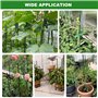 EUIEUT 24 Pcs Tuteur Plante Grimpante 11mmX40cm, Tuteur Plante Intérieur en Acier Plastifié, Piquets de Support pour Plantes Rég