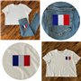 Patch France - 8 x 5 cm - Ecusson Drapeau Militaire Airsoft Garçons et Filles, Drapeau France, Motif en Crochet et Boucle, Patch