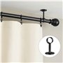 Ensemble de 4 Supports de Tringle à Rideaux, Acier Inoxydable Support Tringle, Support Tringle Penderie, Support Barre Penderie,