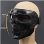 Masque de Moto avec Masque Amovible et Filtre de Bouche pour Casque Vintage Motif tête de Mort