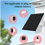 Panneau Solaire 5W pour Caméra Extérieure, Panneaux Solaires avec Port Micro USB & USB-C, 9.8ft Cable, 360° Support de Sécurité 