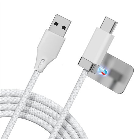 Magtame Staycable Câble USB vers USB C avec support magnétique