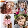 24 Pièces Set de Barrette Cheveux Pinces à Cheveux Elastique Cheveux Fille Nœud, Serre Tête Noeud, Noeud Accessoires pour Cheveu