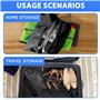 Lot de 4 Sac à Chaussures de Voyage, Sac à Chaussures avec Fermeture éclair, Organiseur de Chaussures Imperméable et Antipoussiè