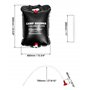 QWORK® 20L Sac Douche Camping, Sac de Douche Solaire avec Indicateur de Température pour Douche Extérieure