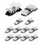 QWORK® 12PCS Connecteur Electrique sans Soudure, Connecteur Rapide à 2 Broches Forme en T pour Fil Électrique 20/22 AWG pour Voi