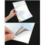 QWORK® 20 Feuilles de Papier Holographique Imprimable - Format A4 - Papier Autocollant en Vinyle Séchage Rapide et Imperméable p